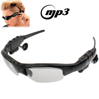 2GB Sunglasses With Headset MP3 Player (Black)